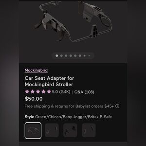 Car Seat Adapter for Mockingbird Stroller